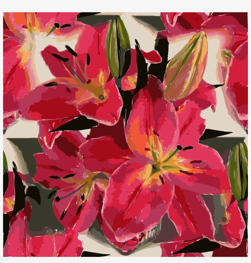 This Free Icons Png Design Of Tile Pink And White Flowers, transparent png #176505