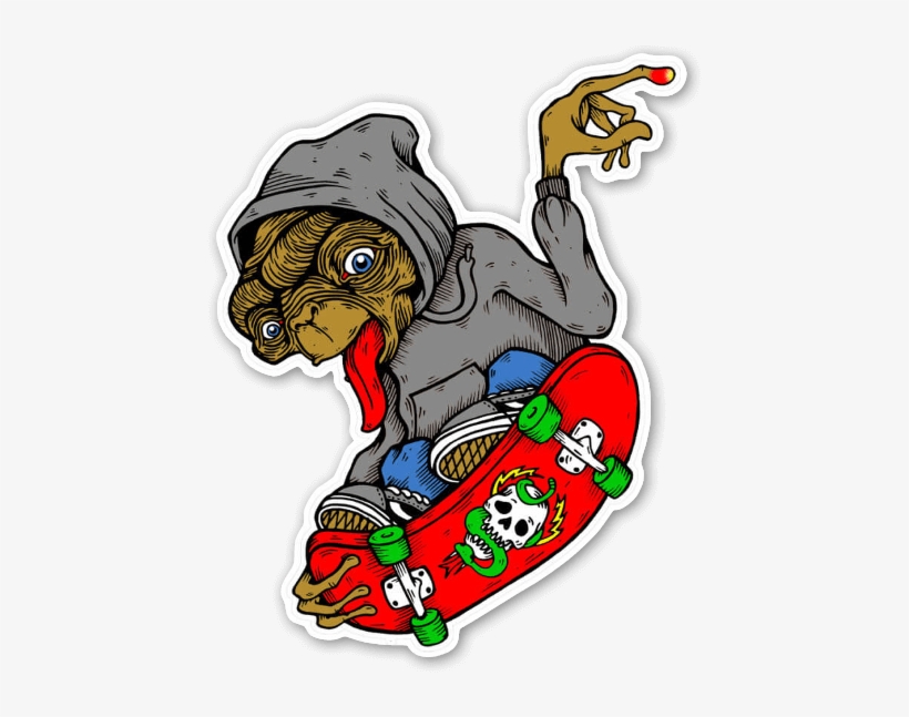 Skate Wars Sticker Vector Transparent Stock - Skate Stickers, transparent png #176581