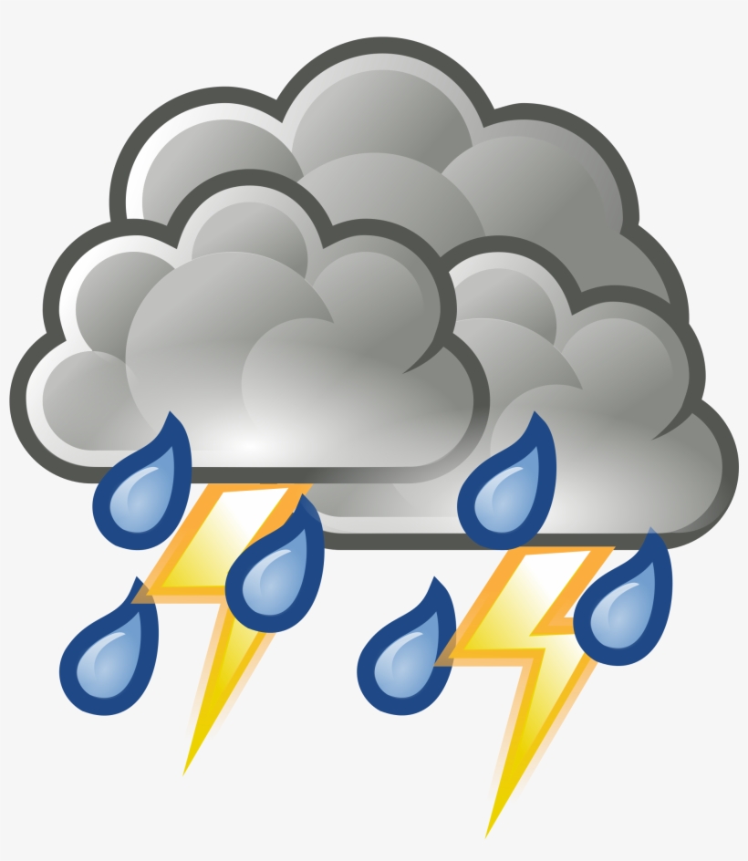 File Weather Rain Thunderstorm Svg Wikimedia Commons - Thunderstorm Clipart, transparent png #176609