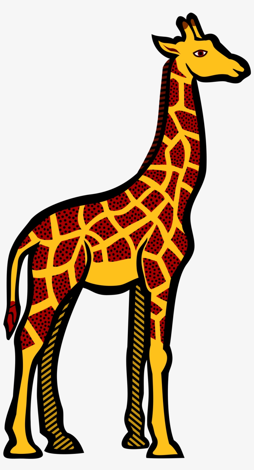 Giraffe - Coloured Picture Of Giraffe, transparent png #176777