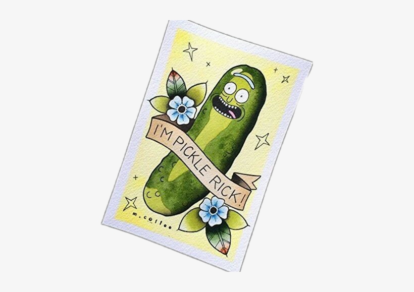 Pickle Rick Tattoo Flash, transparent png #176814
