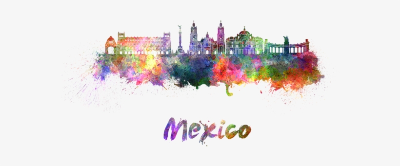 Bleed Area May Not Be Visible - Mexico City Skyline Painting, transparent png #177204