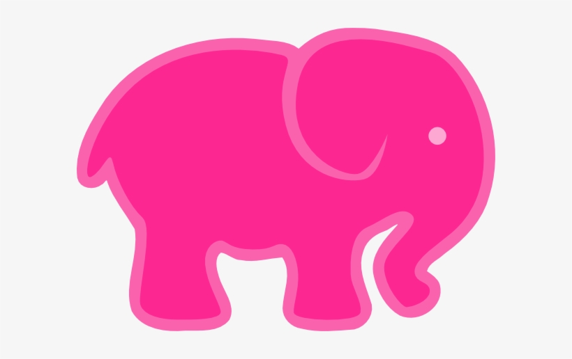 Clip Art At Clker Com Vector Online - Pink Elephant Clipart, transparent png #177858