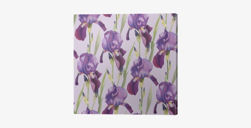 Floral Seamless Pattern With Hand Drawn Violet - Watercolor Painting, transparent png #177859