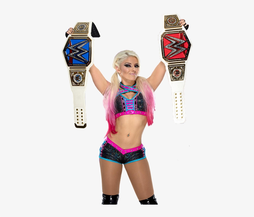 Alexa Bliss Holding Both Raw And Smackdown Women's - Alexa Bliss Raw And Smackdown Women's Champion, transparent png #178314