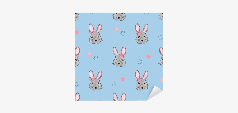 Seamless Pattern With Cute Watercolor Bunny - Watercolor Painting, transparent png #178705