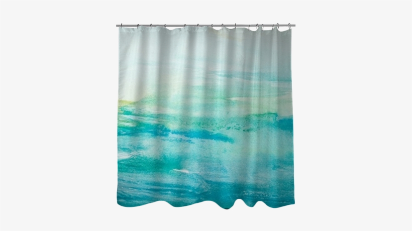 Color Strokes Watercolor Painting Art Shower Curtain - Window Covering, transparent png #178758