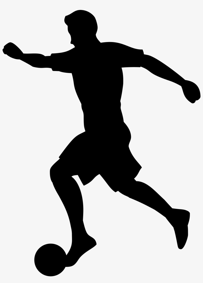 28 Collection Of Football Player Clipart Silhouette - Topo De Bolo Futebol, transparent png #179651