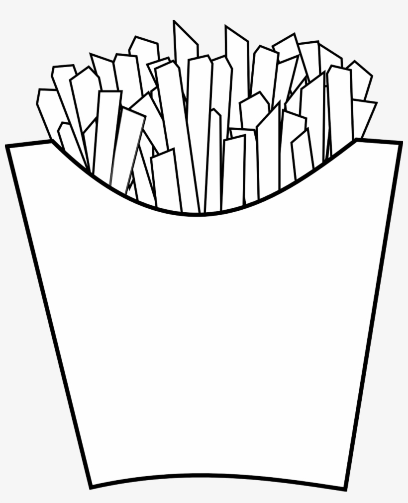 Mcdonald's French Fries Fast Food Drawing Line - French Fries Clip Art, transparent png #179907