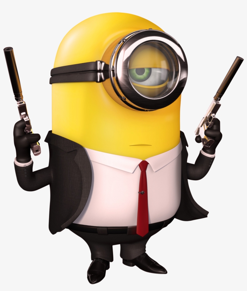 Crazy Minions Png Transparent Image - Hitman Minion - Free Transparent