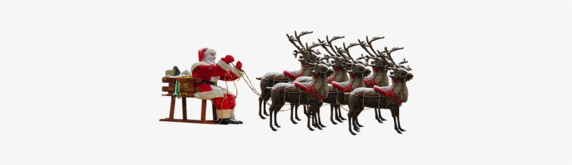 Christmas, Santa Claus, Christmas Motif - Santa Claus With Reindeer Png, transparent png #1700175