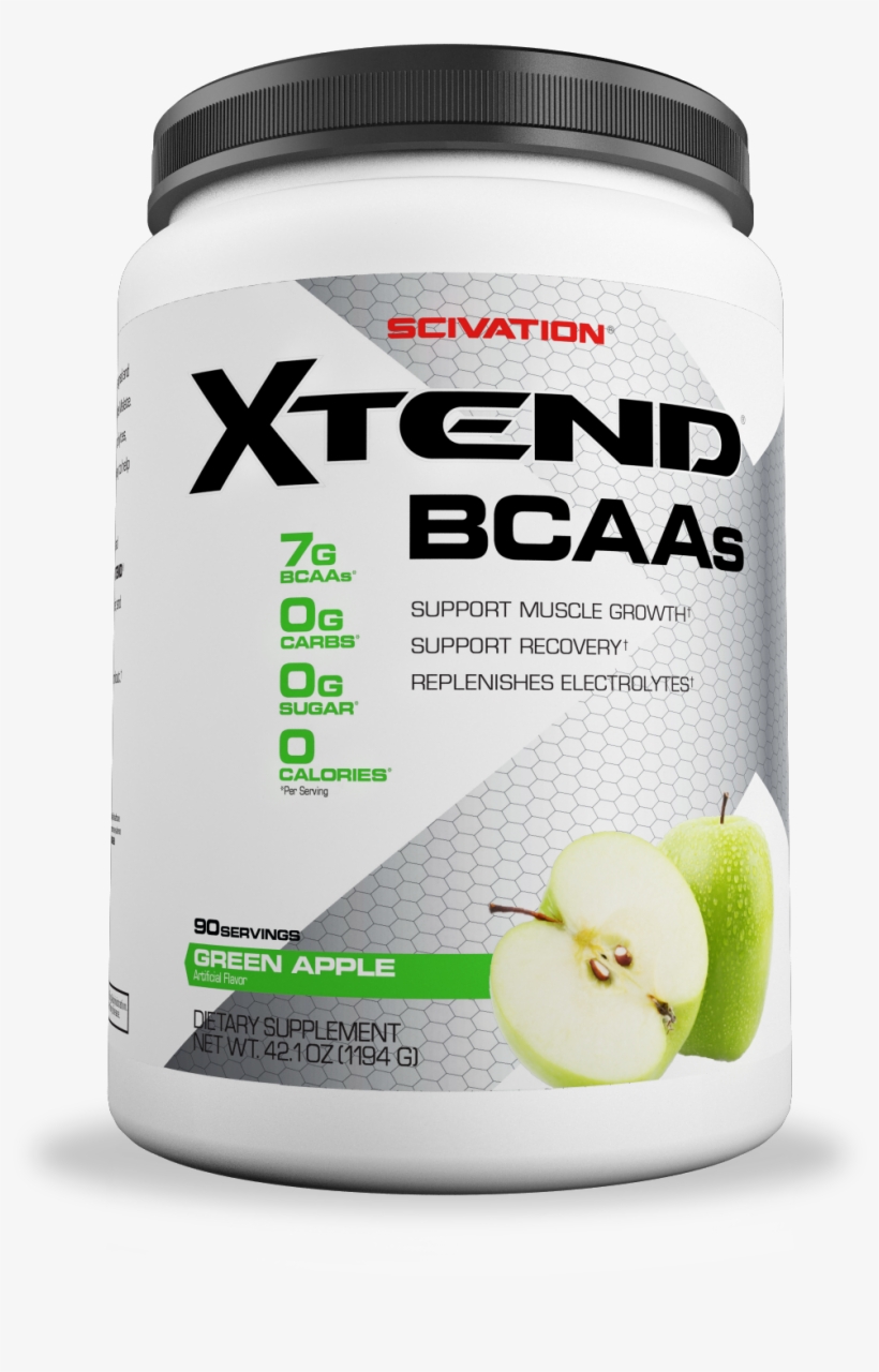 Scivation Xtend Green Apple Explosion 90 Servings - Xtend Bcaa Strawberry Kiwi 90 Servings, transparent png #1700195