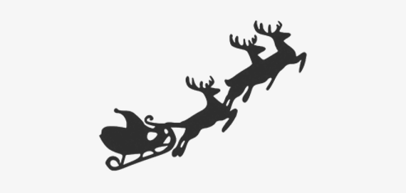 Santa Team Reindeer - Reindeers Black And White Christmas, transparent png #1700249