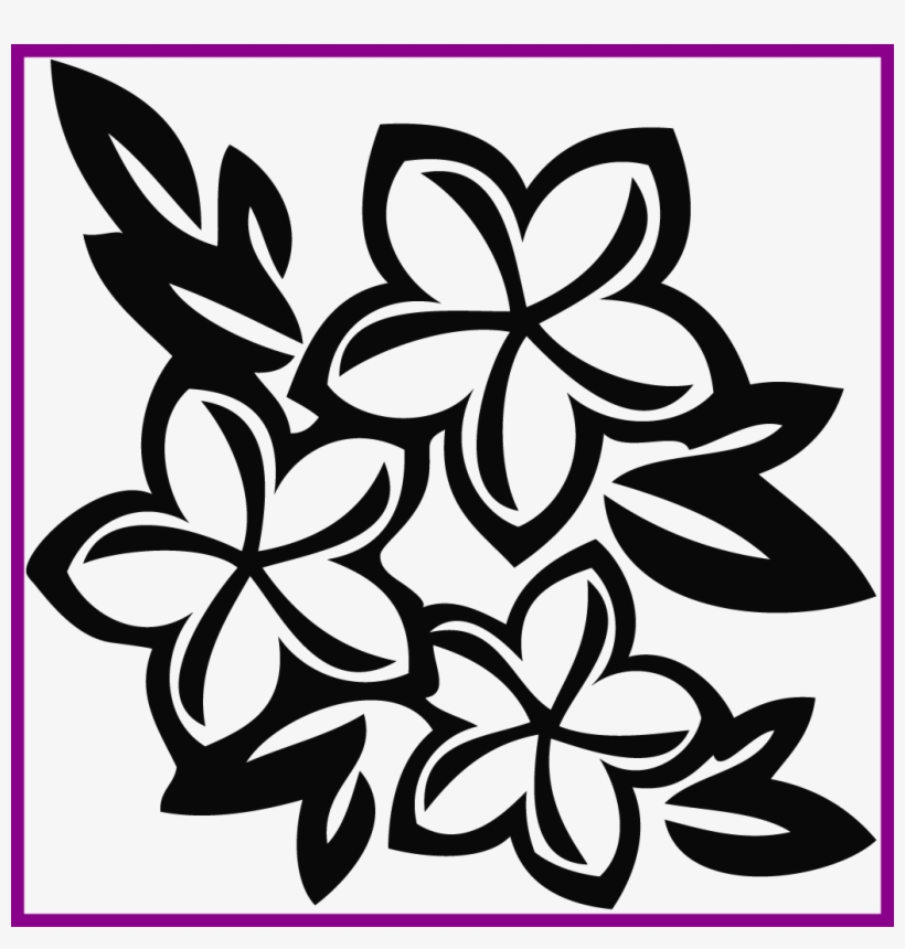 Awesome Aloha Flower Surf U Up Image - Plumeria Drawing, transparent png #1700383