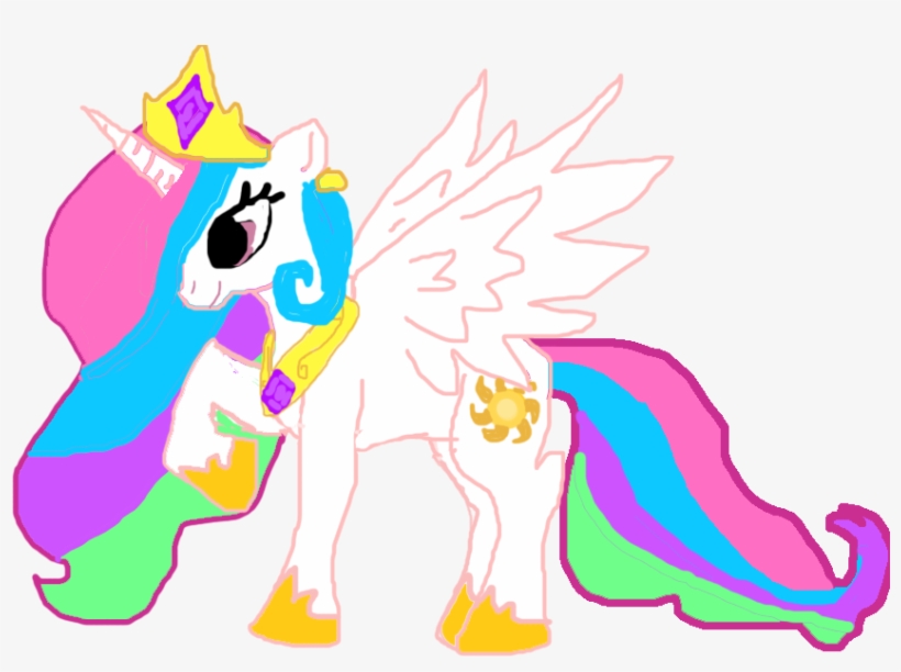 Princess Celestia With Crown And Royal Crest By Missluckychan29 - Celestia Crown, transparent png #1700411