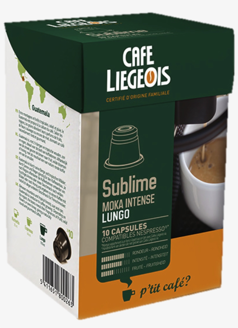 Moka Sublime Intense - Discret Decaf Cafe Liegeois Alternative To Nespresso, transparent png #1700434