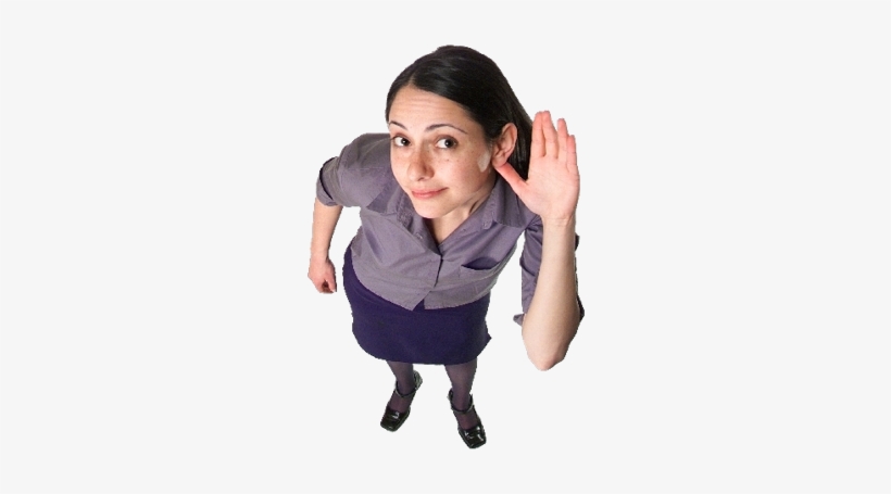 A Woman Leaning In To Listen Cupping Her Hear - Examples Of Interpretive Listening, transparent png #1700883