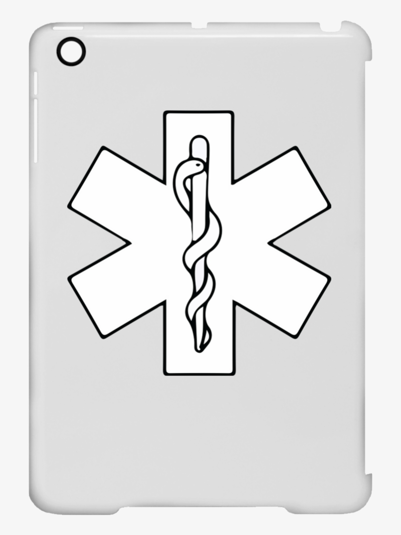 Star Of Life White - Star Of Life Outline - Green Shower Curtain, transparent png #1701095