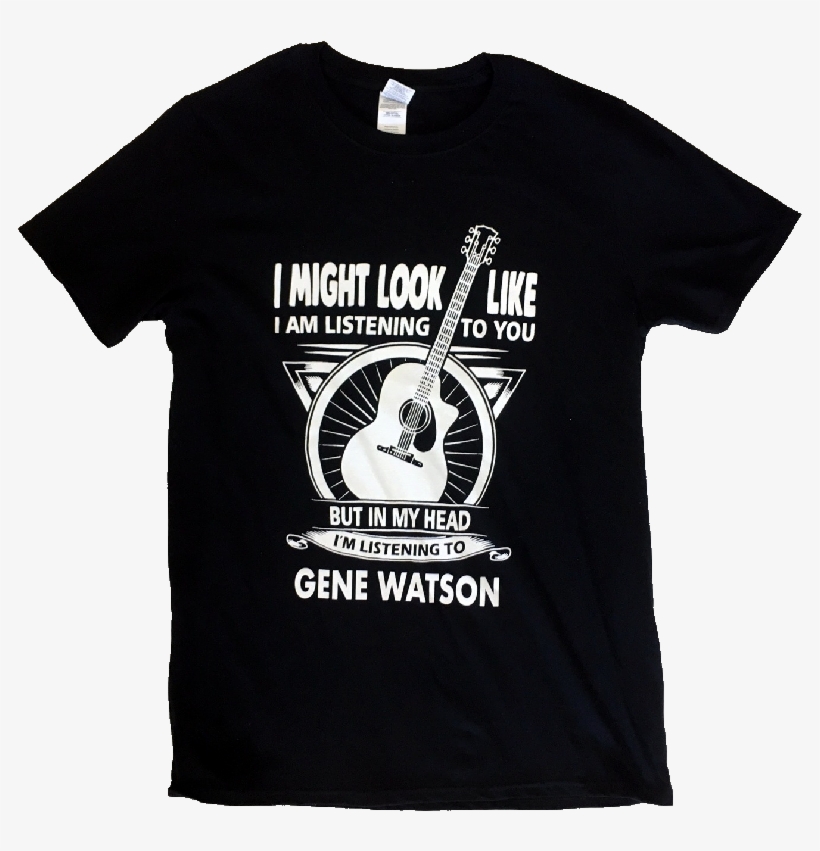Gene Watson Black Tee- Listening To Gene - Wonder Book T Shirts, transparent png #1701459