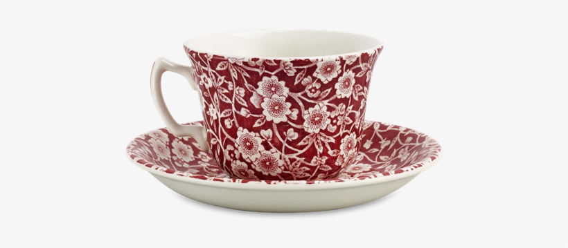 Burgleigh Red Cup And Saucer - Coffee Cup, transparent png #1701479