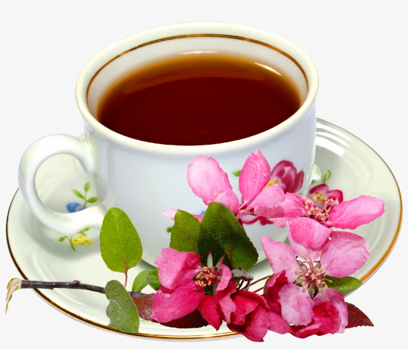 Green Tea Cup With Flower - Flowering Tea, transparent png #1701615