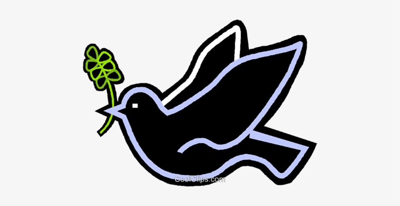 Dove With An Olive Branch In Its Mouth Royalty Free - Illustration, transparent png #1701964