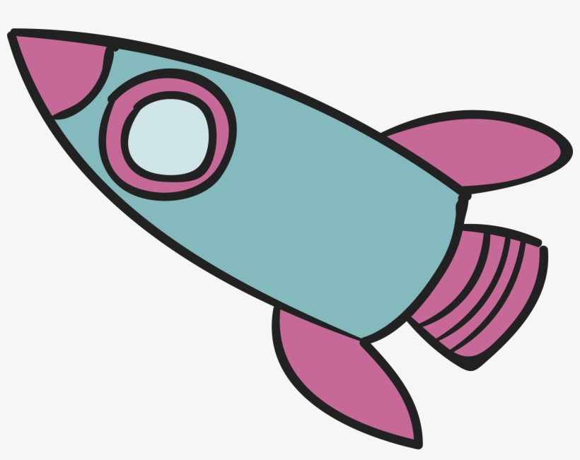 Clip Transparent Stock Clip Art Rocket - Rocket Pink Cartoon, transparent png #1702012
