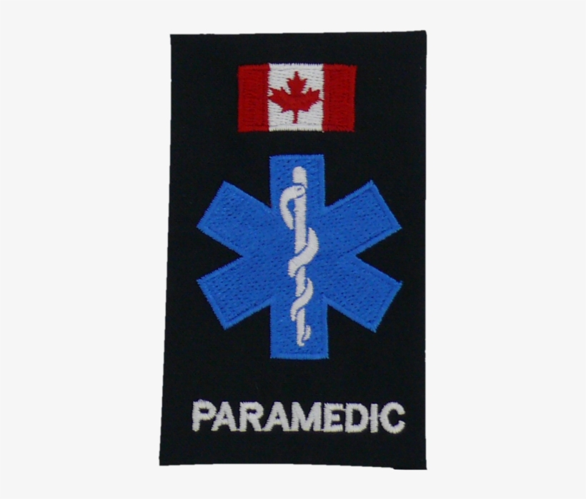 Paramedic Epaulette With Canadian Flag & Star Of Life - Canadian Paramedic, transparent png #1702294