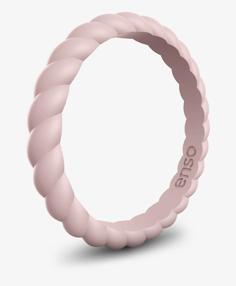 Enso Silicone Rings And Silicone Wedding Bands - Braided Stackable Silicone Ring - Pink Sand - Size, transparent png #1702373