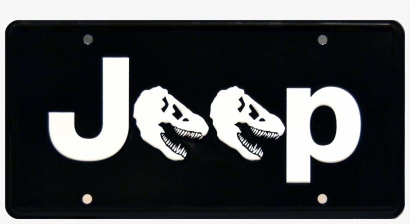 Dino Jeep Prop Plate Movie Memorabilia From Jurassic - Jeep Logo With Dinosaur, transparent png #1702791