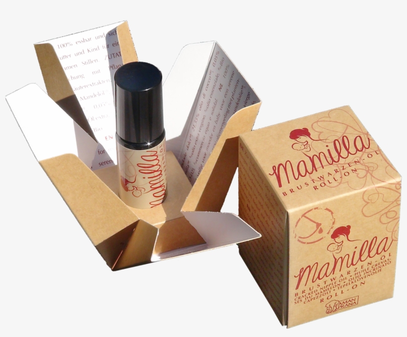 Download Mamilla Roller Open Box - Amanprana Mamilla Cracked Nipple Oil Roll-on, transparent png #1703000