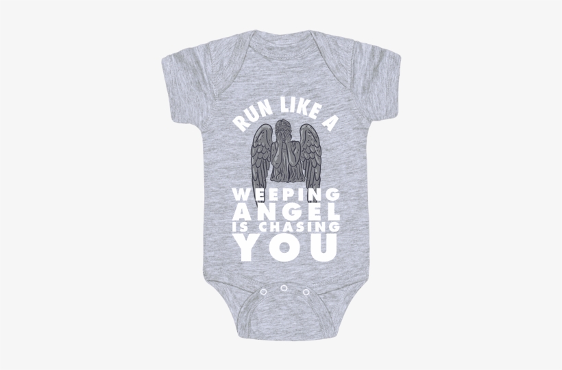 Run Like A Weeping Angel Is Chasing You Baby Onesy - Jesus Dabbed For Our Sins, transparent png #1703152