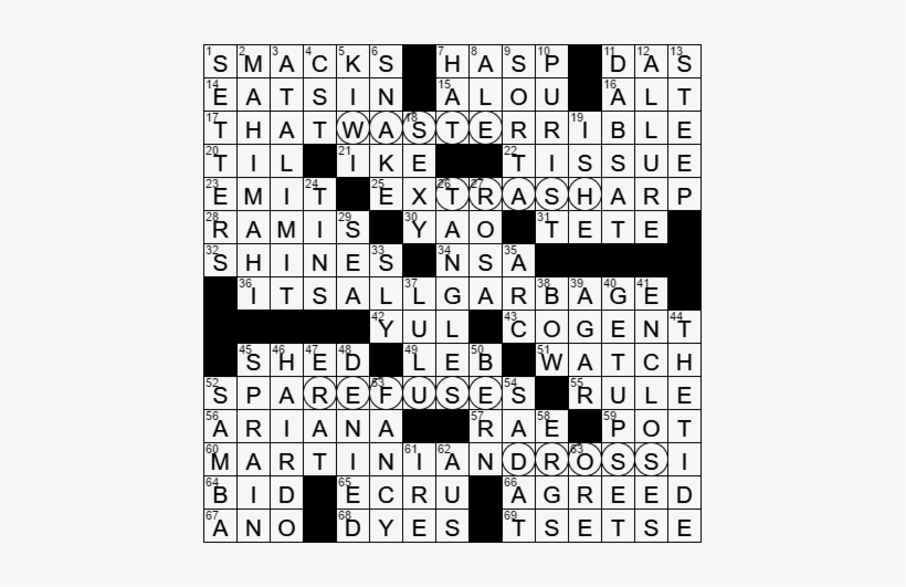 La Times Crossword Answers 3 Feb 17, Friday - Gulliver's Travels Crossword Puzzle, transparent png #1703174
