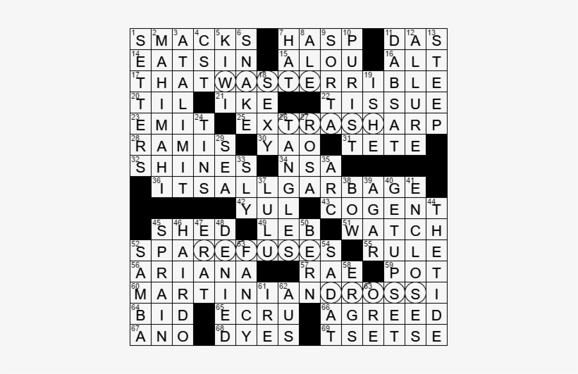 LA Times Crossword Answers 17 May 2018, Thursday 