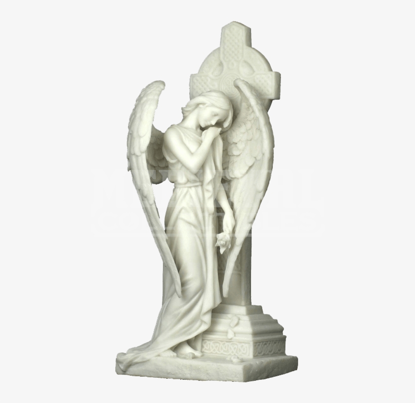 Weeping Angel At Celtic Cross, transparent png #1703294