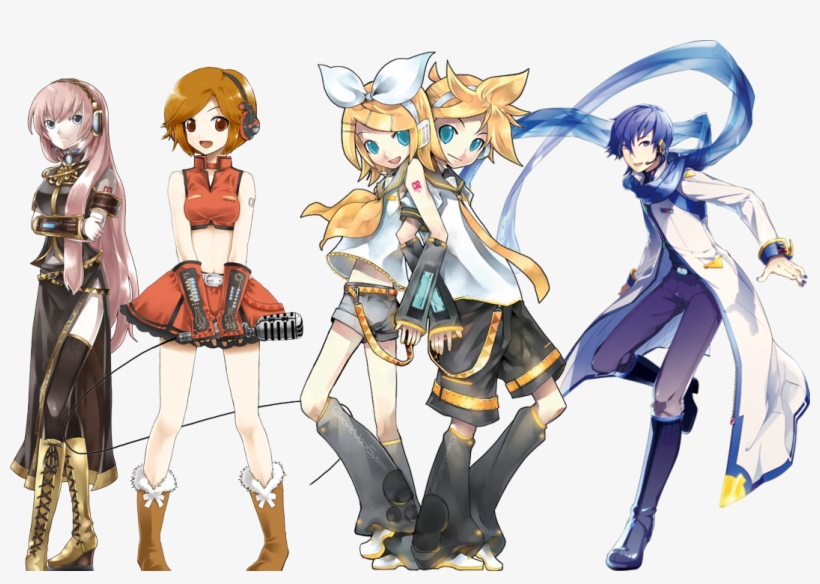 The Singers Of Kaizoku F No Shouzou Left To Right - Vocaloid: Rin And Len Kagamine Wall Scroll, transparent png #1703405