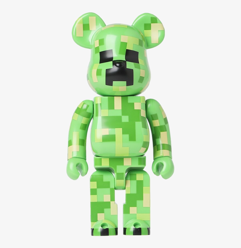 Be@rbrick 400% Minecraft Creeper Green - Minecraft Creeper 400% Bearbrick, transparent png #1704001