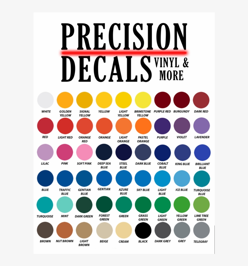 Oracal 651 Color Chart Digital Download