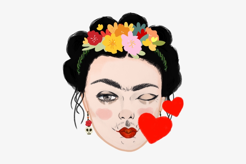Wuwu People- Frida Kahlo Emoji Design - Emoji De Frida Kalo, transparent png #1704248