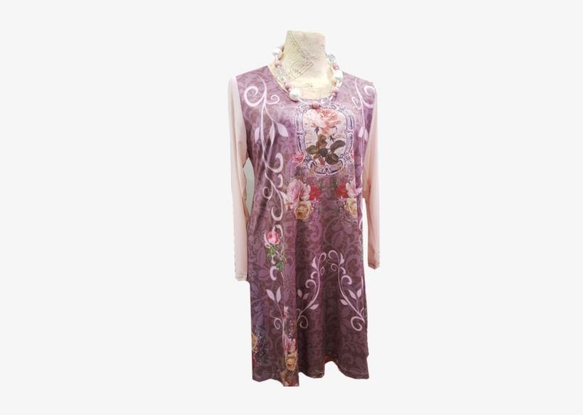 Pink Rose Dress - Pattern, transparent png #1704661