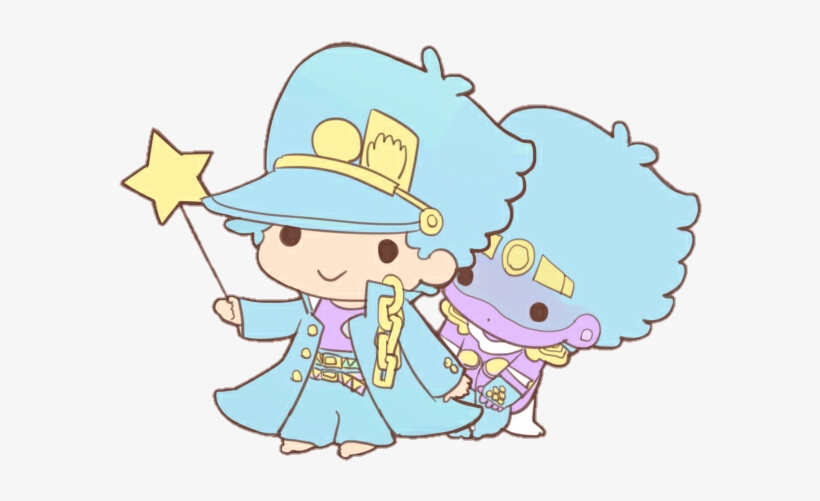 #jotaro Kujo #star Platinum #cute #chibi #pastel Colors - Cartoon, transparent png #1705038