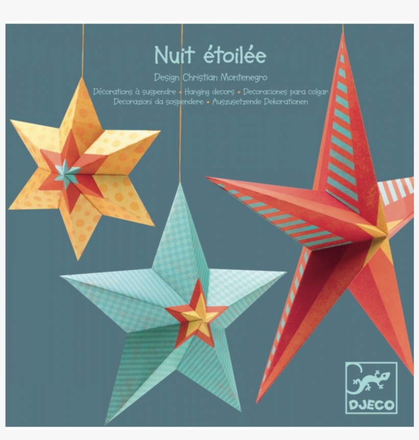 Djeco Hanging Stars Decoration - Djeco Christmas, transparent png #1705242