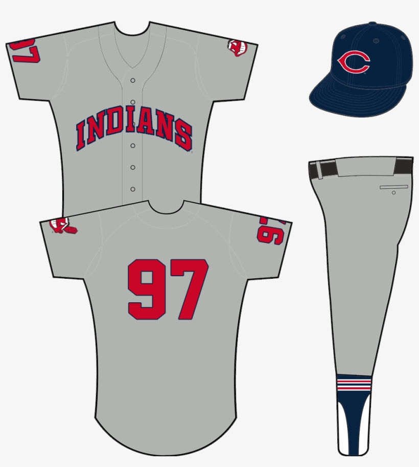 Cleveland Indians Road Uniform - Washington Nationals Away Uniform, transparent png #1705426