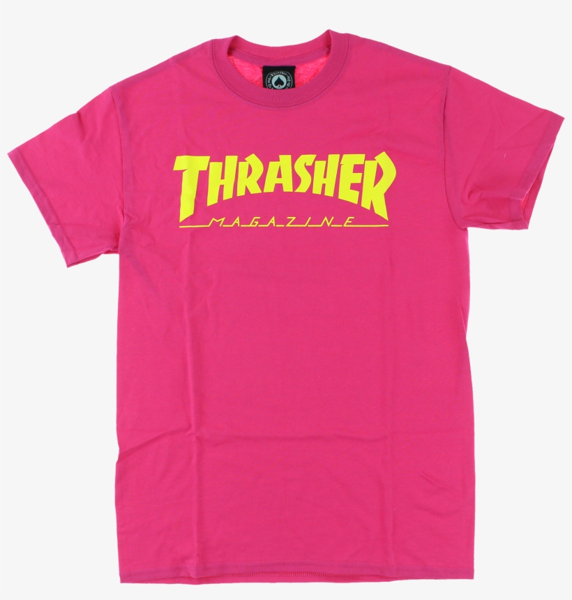 Freeuse Library Magazine Logo T Shirt Size Small Pink - Hot Pink Thrasher Shirt, transparent png #1705693