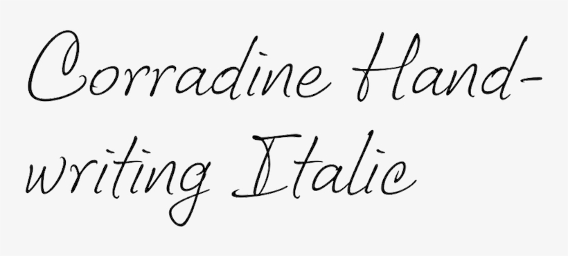 Corradine Handwriting Italic - Handwriting, transparent png #1705996