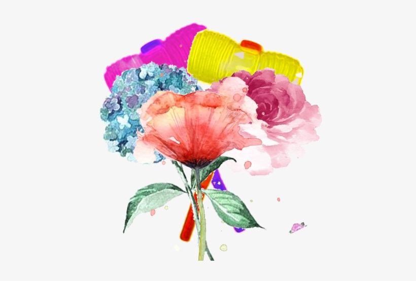 Logo Logo Logo Logo - Higogogo Home Textiles Cotton Gouache Rose Duvet Cover, transparent png #1705998