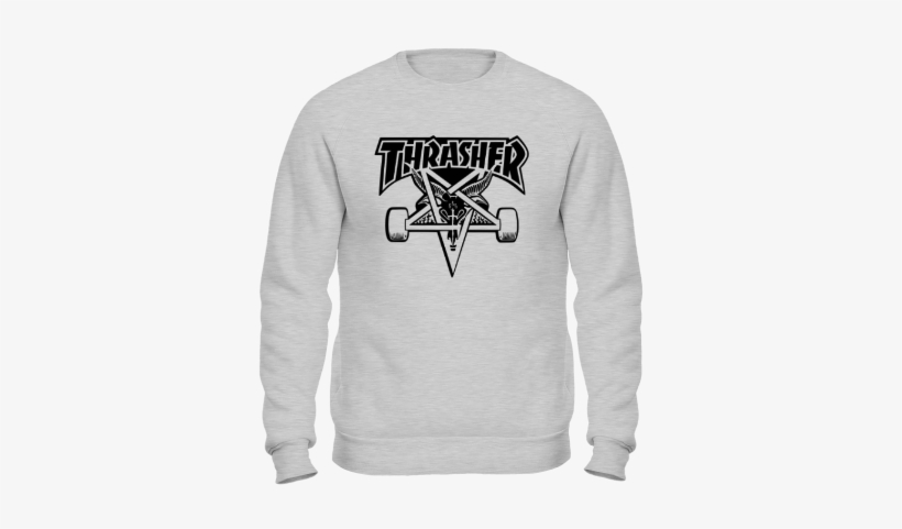 Thrasher Skategoat Board Decal Sticker Black White, transparent png #1706253