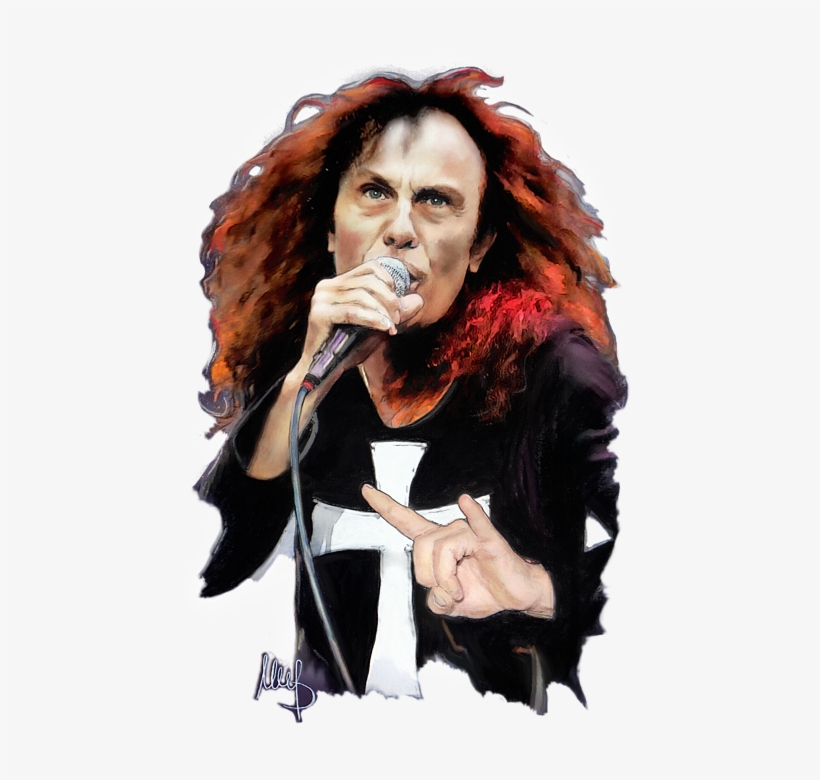Bleed Area May Not Be Visible - Ronnie James Dio Artwork, transparent png #1706404