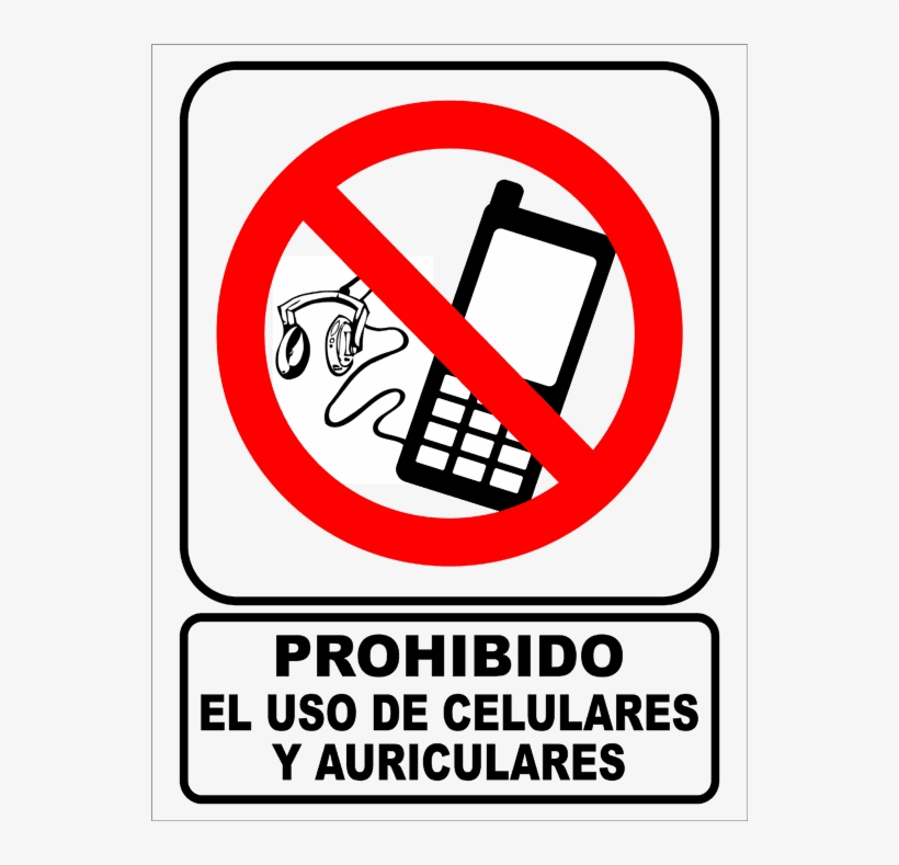 Top Images For Prohibido Audifonos On Picsunday - Mobile Phone, transparent png #1706689