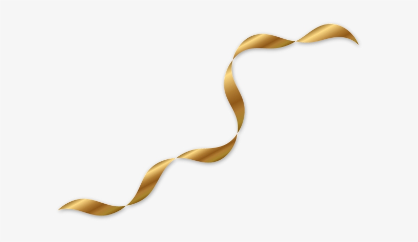 Hand Painted Golden Texture Ribbon Psd Floating Psd - Ribbon, transparent png #1706793